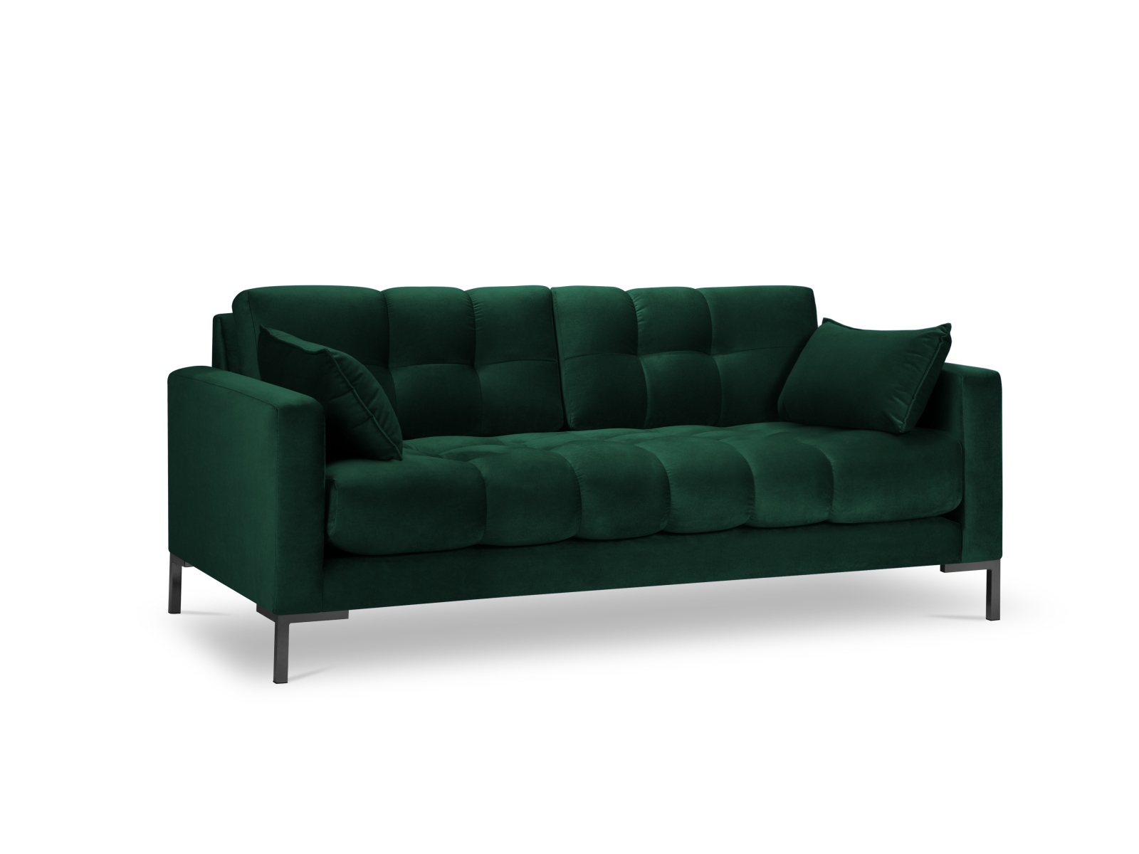 Sort Mamaia Sæder Grøn Fløjl Metal Micadoni Sofa - 5903614186441