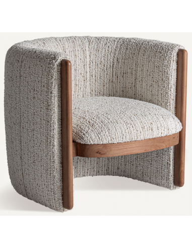 Erbach Fyrretræ Polyester H70 Brun Meleret Beige Vical Home Lænestol