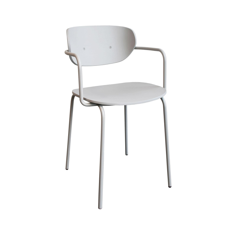 Lysegrå Arch Spisestol - 5712772137031