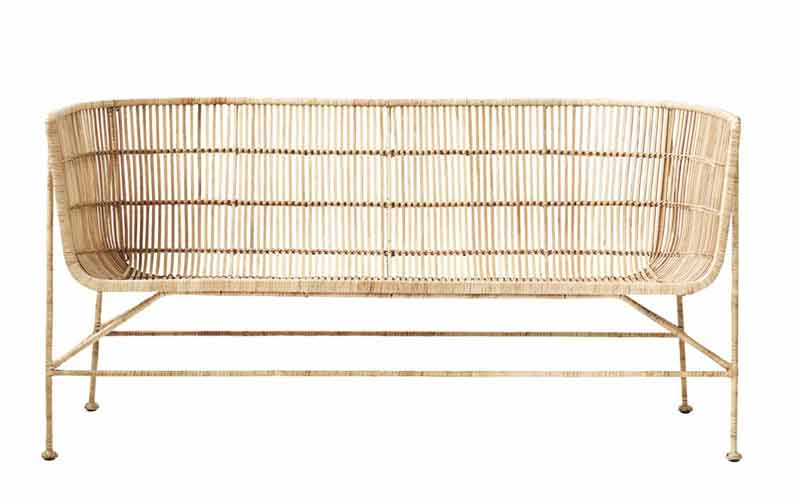 Cuun ArmlÆn Rattan Natur 140 House Doctor Sofa - 5707644482654