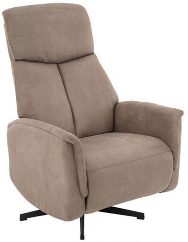 Helsinki Med Indbygget Fodskammel Drejefod Microfiber H114 Sort Taupe Label51 Lænestol