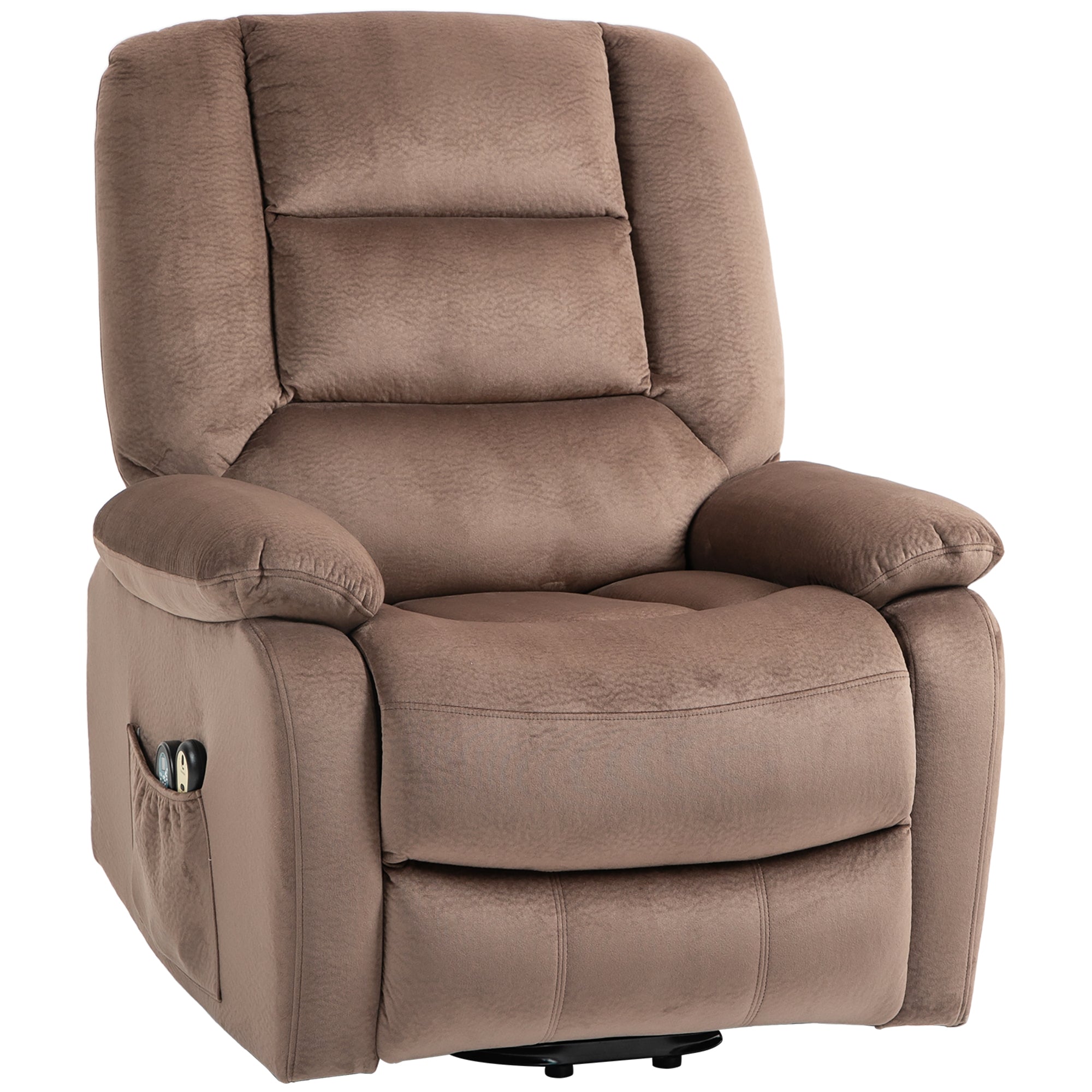 Med Massagefunktion 90x93x110cm Brun Aosom Lænestol - 4255633573490
