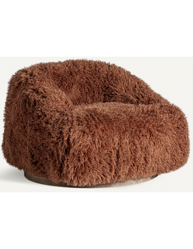 Pavia Fyrretræ Polyester Plys H65 Brun Lyserbrun Vical Home Lænestol