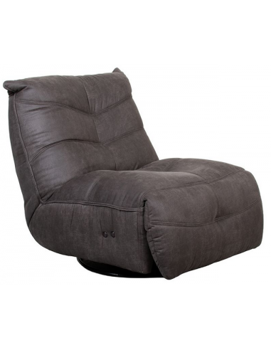Relax Elektrisk Med Fodskammel Microfiber H95 Sort Antracit Label51 Lænestol