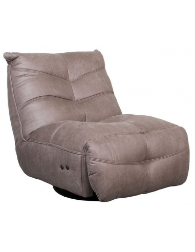 Relax Elektrisk Med Fodskammel Microfiber H95 Sort Taupe Label51 Lænestol