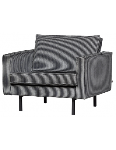Rodeo Polyester B105 Sort Grå Stribet Bepurehome Lænestol