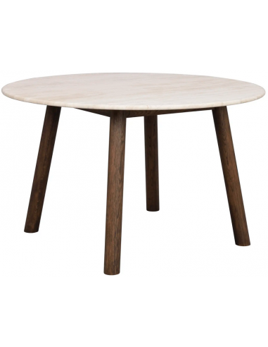 Rowico Taransay Rundt Egetræ Travetin Ø125 Brun Travertin Rowico Home Spisebord