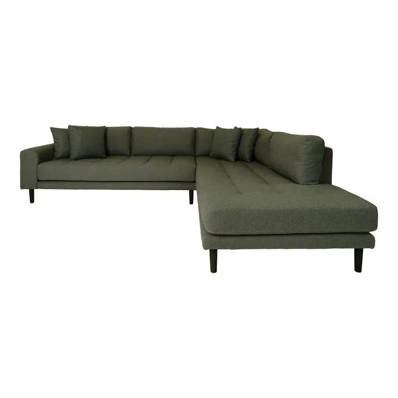 Grøn Højrevendt Oliven Med Fire Puder Hn1020 Åben Ende 1301406 Homeshop Sofa - 5713917021383