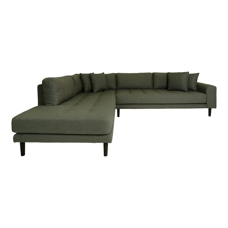 Grøn Venstre Vendt Oliven Med Fire Puder Hn1020 Åben Ende 1301416 Homeshop Sofa - 5713917021413