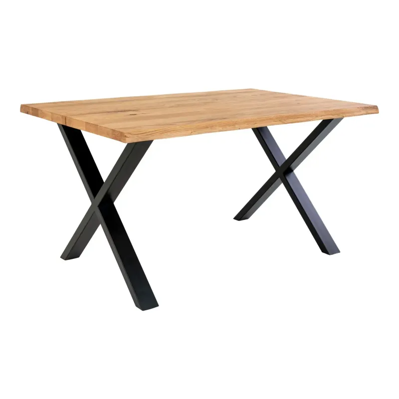 Olieret Med Bølget Kant Forberedt Tillægsplader 140x95xh75cm 2201500 Homeshop Spisebord - 5713917004942