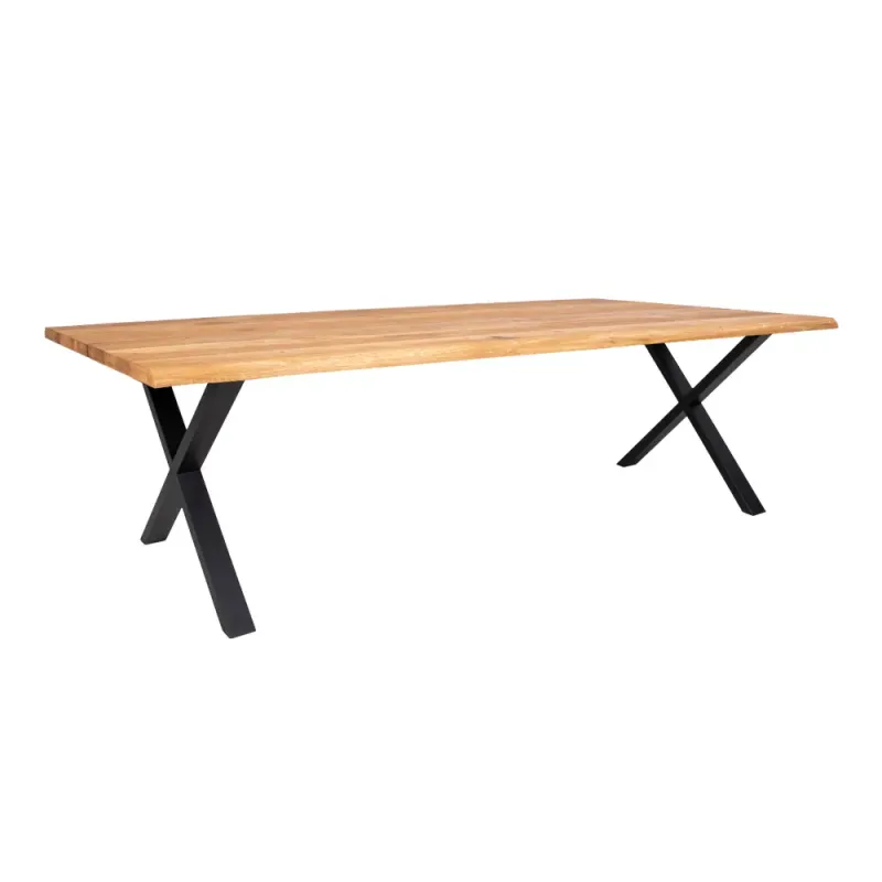 Olieret Med Bølget Kant 300x100xh75cm 2201520 Homeshop Spisebord - 5713917009718