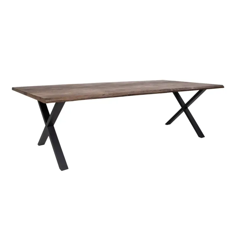 Smoked Olieret Med Bølget Kant 300x100xh75cm 2201510 Homeshop Spisebord - 5713917009701
