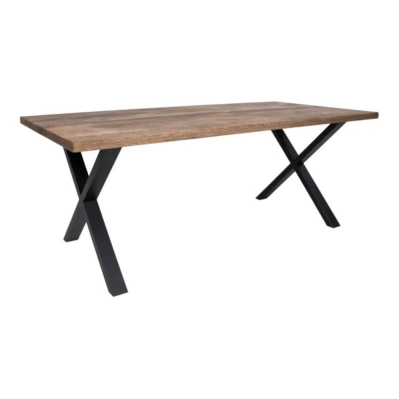 Smoked Olieret Med Lige Kant Forberedt Til Tillægsplader 200x95xh75 2201292 Homeshop Spisebord - 5713917001583