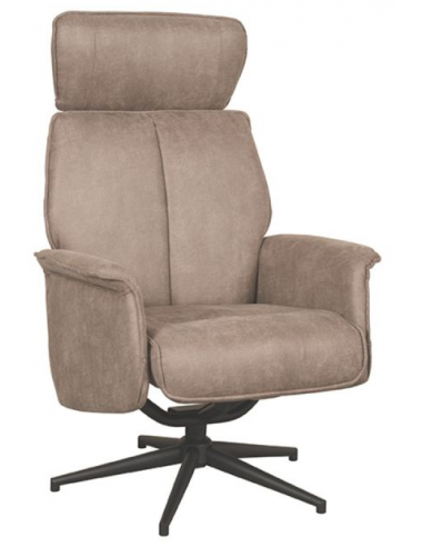 Verdal Rotrbar Metal Microfiber Polyester H109 Sort Taupe Label51 Lænestol