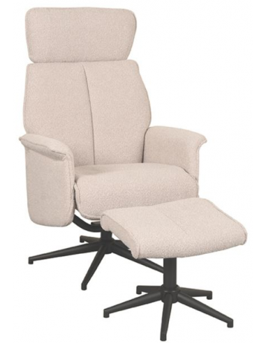 Verdal Rotrbar Med Skammel Metal Boucl Polyester H109 Sort Natur Label51 Lænestol