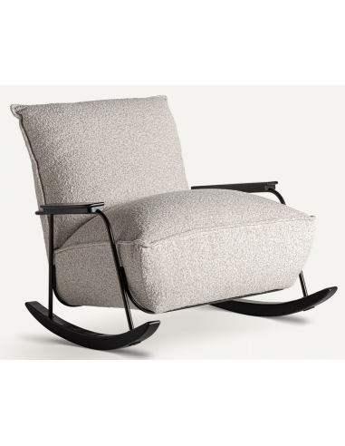 Zwalm Gynge Boucl H77 Sort Beige Vical Home Lænestol