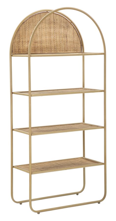 Boho Chic Rattan Metal 80x40x180 Mauro Ferretti Reol - 8024609362774