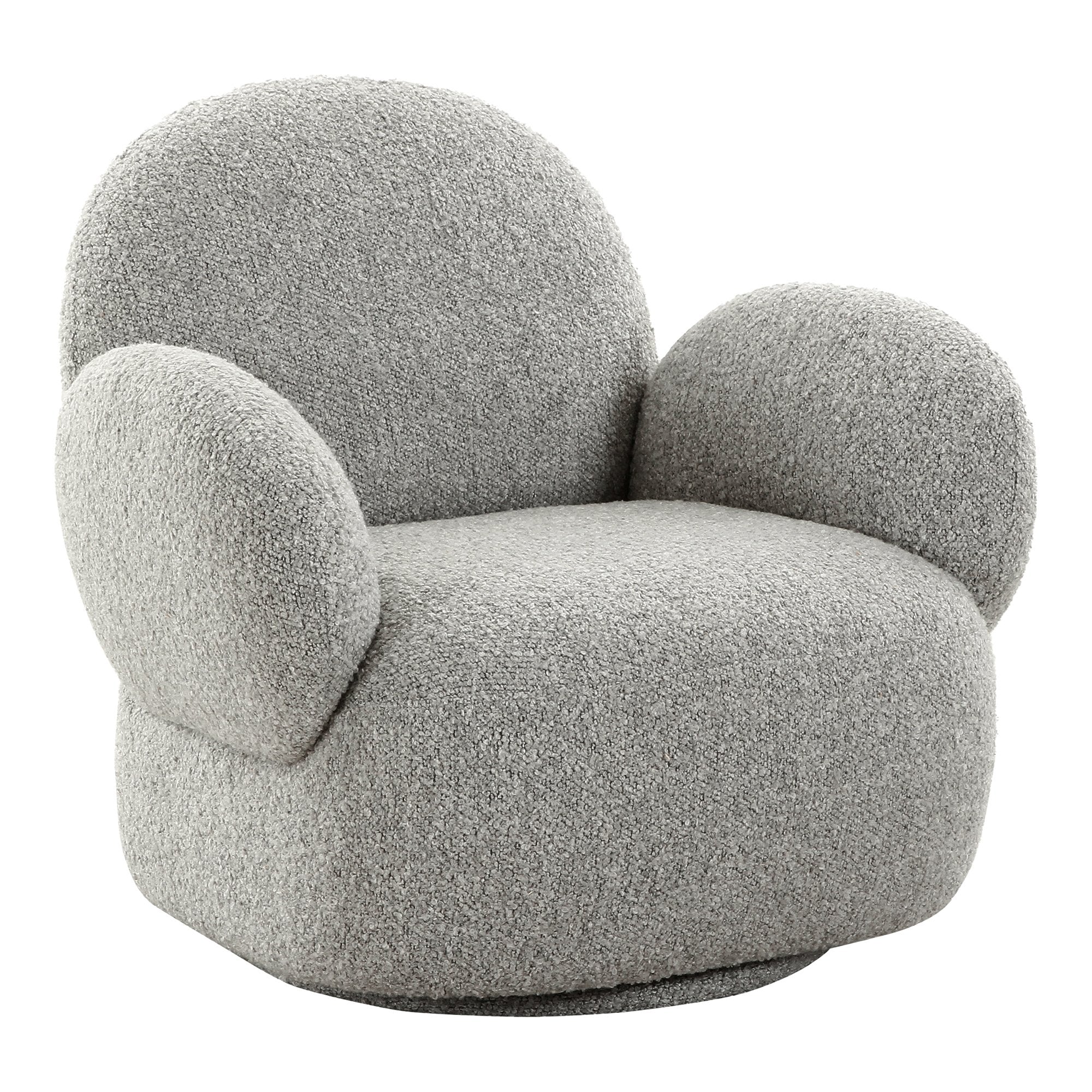 Lysegrå Messina Loungestol Med Drejefunktion Loungestol Med Drejefunktion Boucl Hn1253 Housenordic Lænestol - 5713917030088