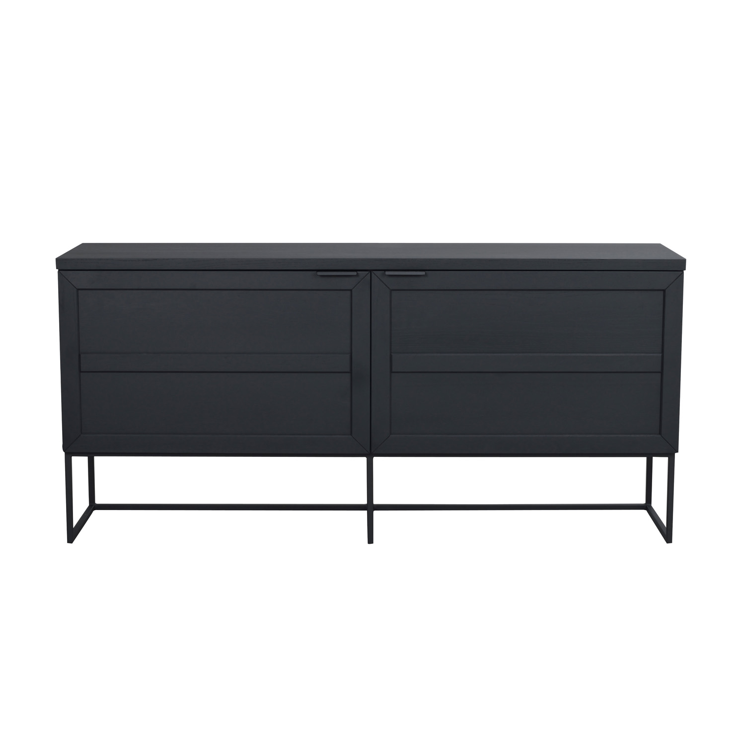 Sort Rowico Rektangulær Everett Låger Hylde Metal Rowico Home Skænk - 7340126536384