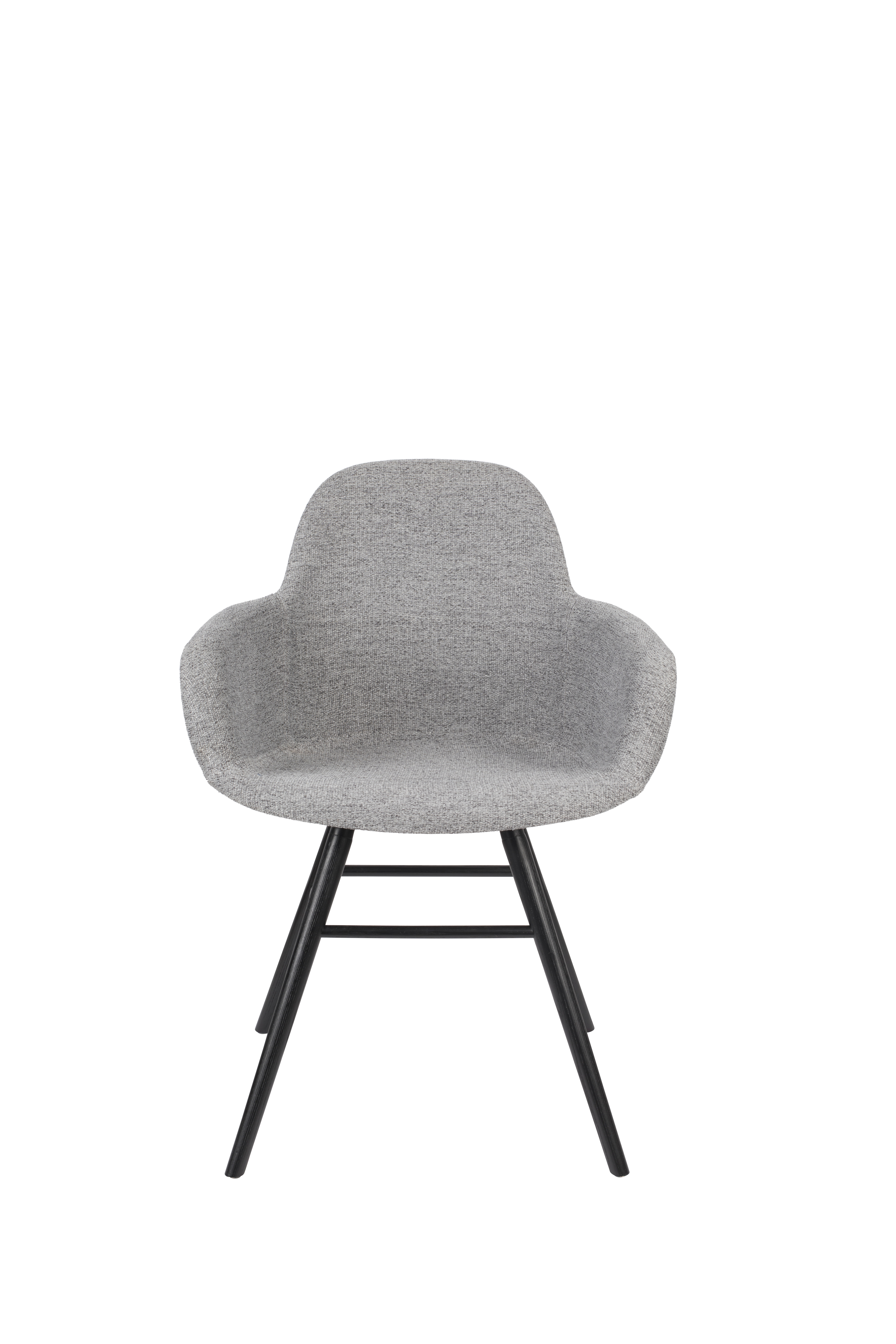 Sort Albert Kuip Soft Armlæn Lysegrå Polyester Asketræ Zuiver Lænestol - 8718548050730