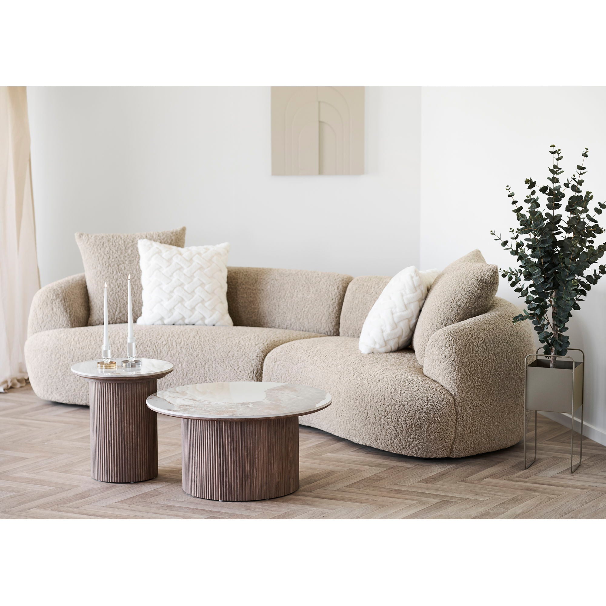 Dali Med Puder Lysebrun Boucl House Nordic Sofa - 5713917036547