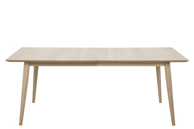 Hvid Century Naturfarvet Træ Pigmenteret Udtræk Rektangulær 75x200x100 Act Nordic Spisebord - 5705994868227