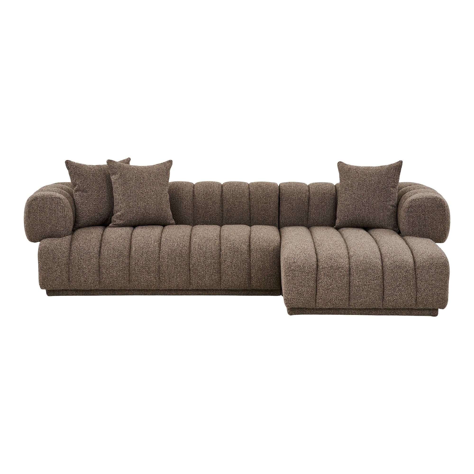 Cholet Højrevendt Chaiselong Brun Plankoa Store Sofa