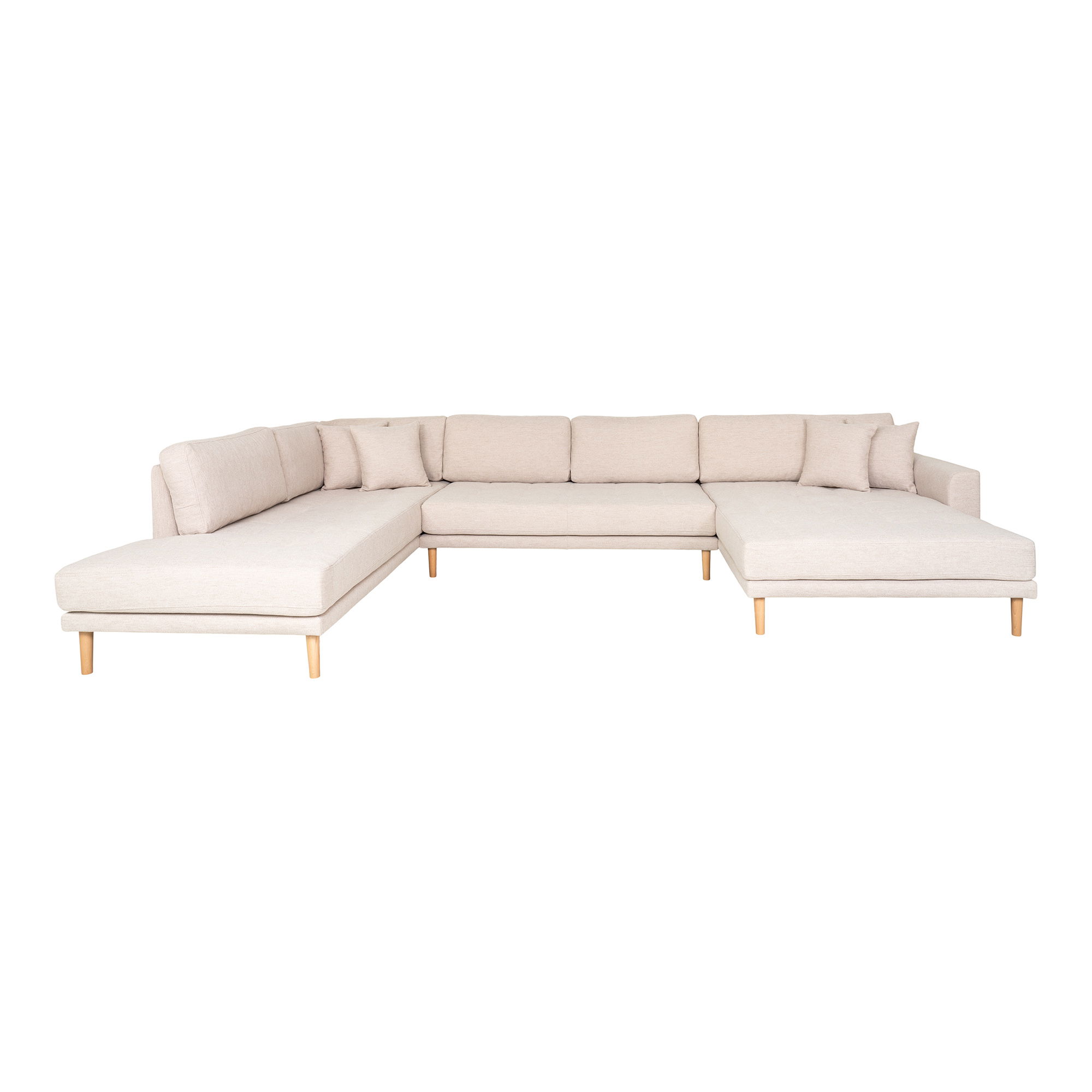 Sand Lido Højre Chaiselong Puder Polyester Natur Bøg House Nordic Sofa - 5713917028320