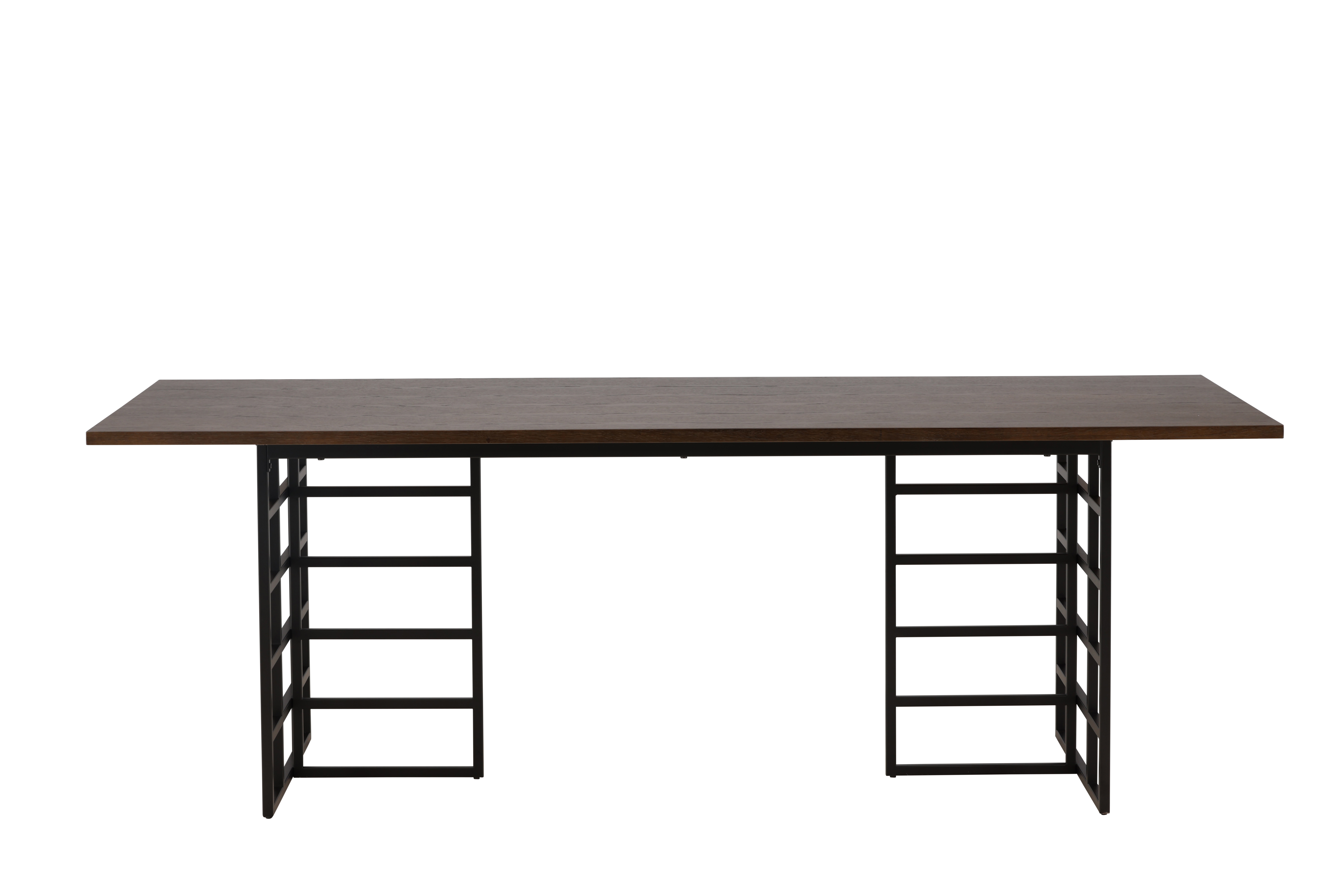 Sort Ystad Rektangulær Mokka Egefinr Aluminium 220x100 Venture Design Spisebord - 7340206958129