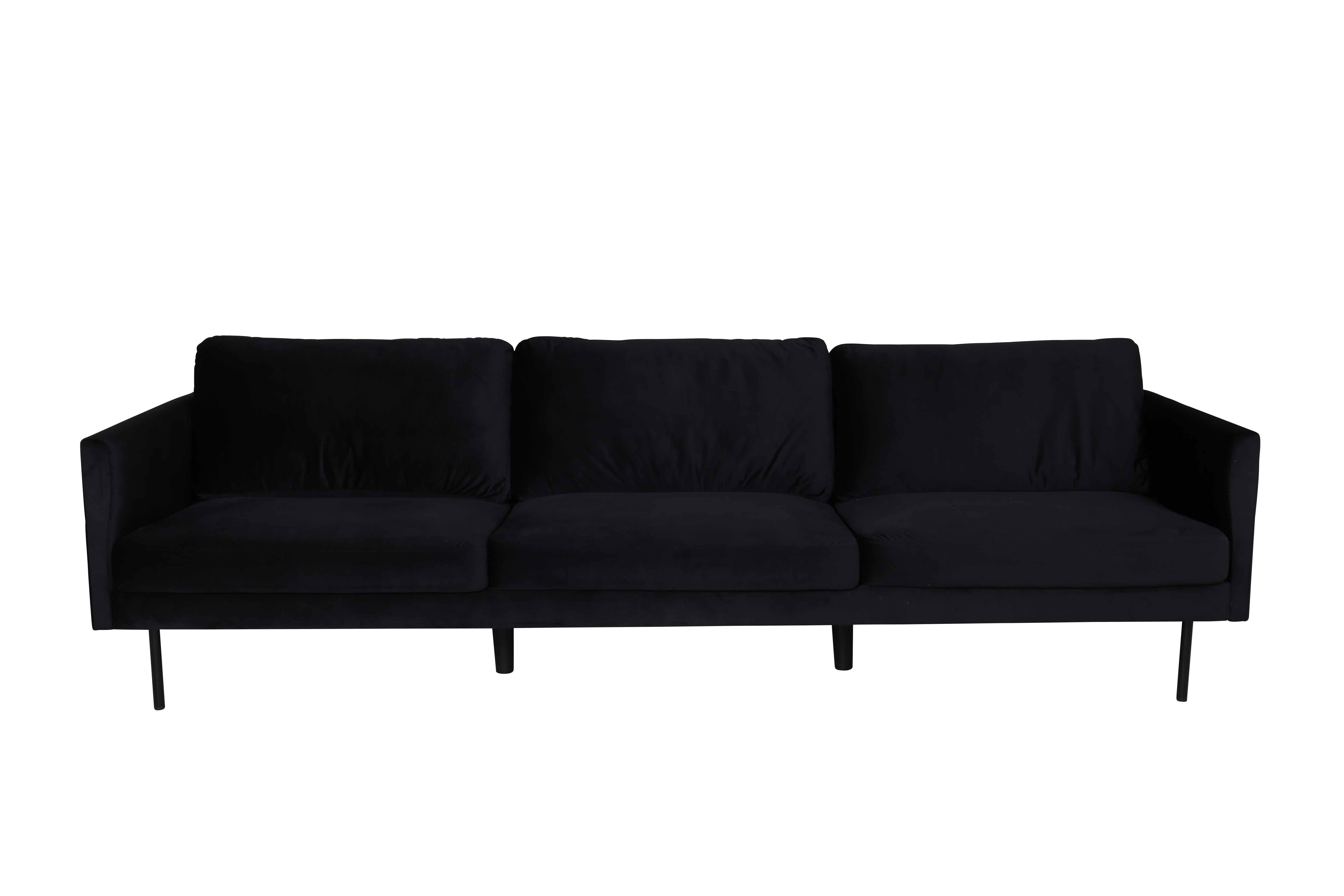 Sort Zoom Pers Fløjl Stål Venture Design Sofa - 7350118417829
