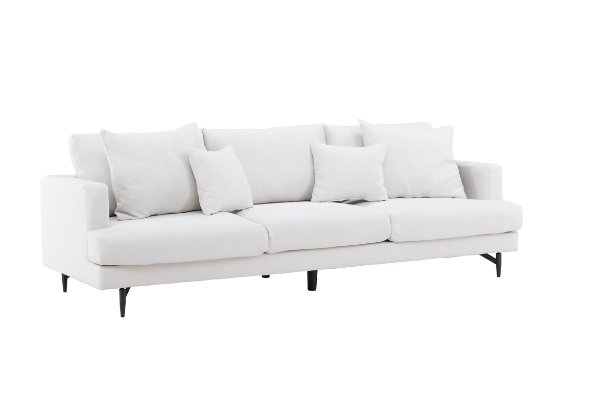 Sort Sofia Pers Beige Polyester Stål Venture Design Sofa - 7340220800060