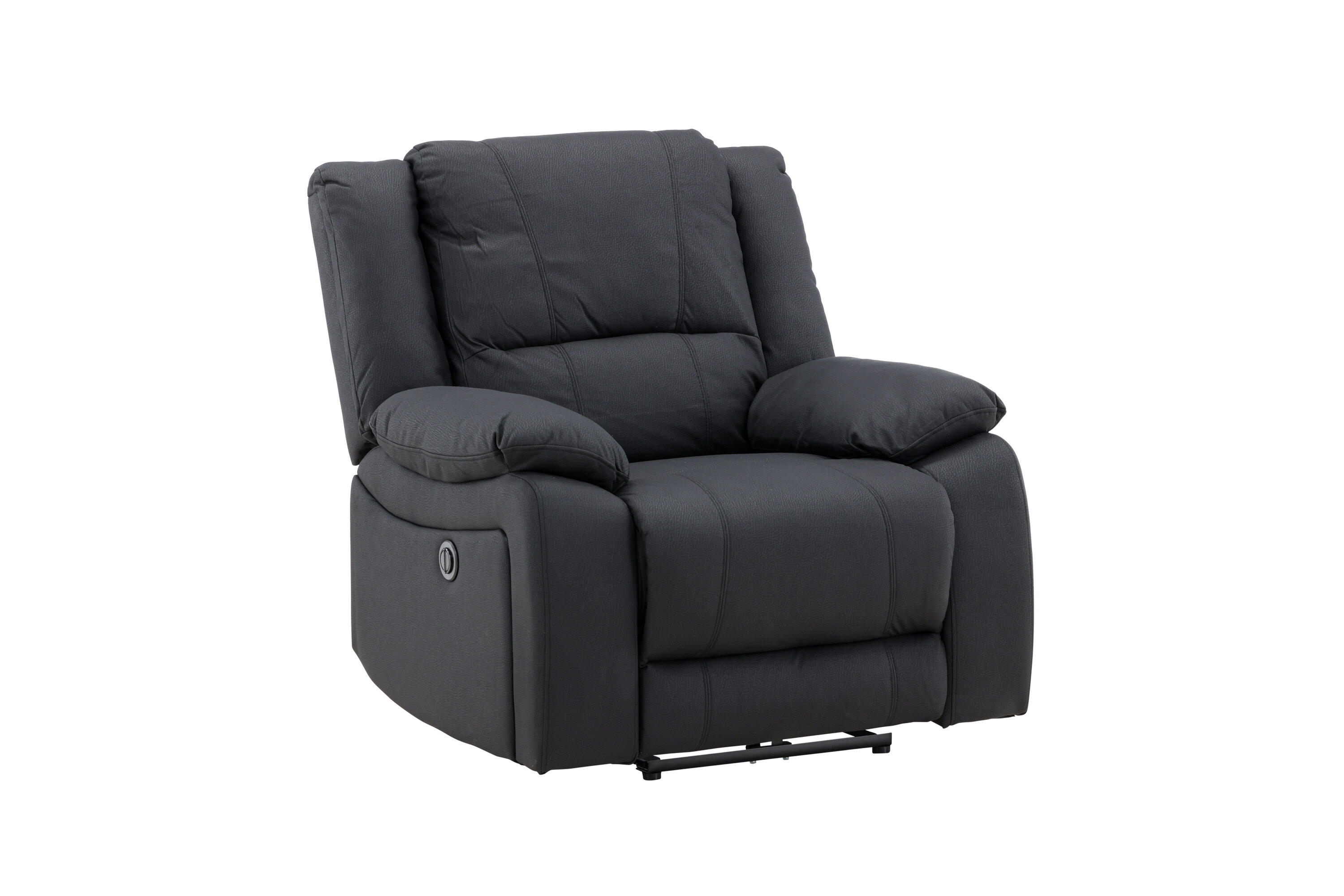 Sort Singapore Recliner Armlæn Polyester Metal Venture Design Lænestol - 7340206958068