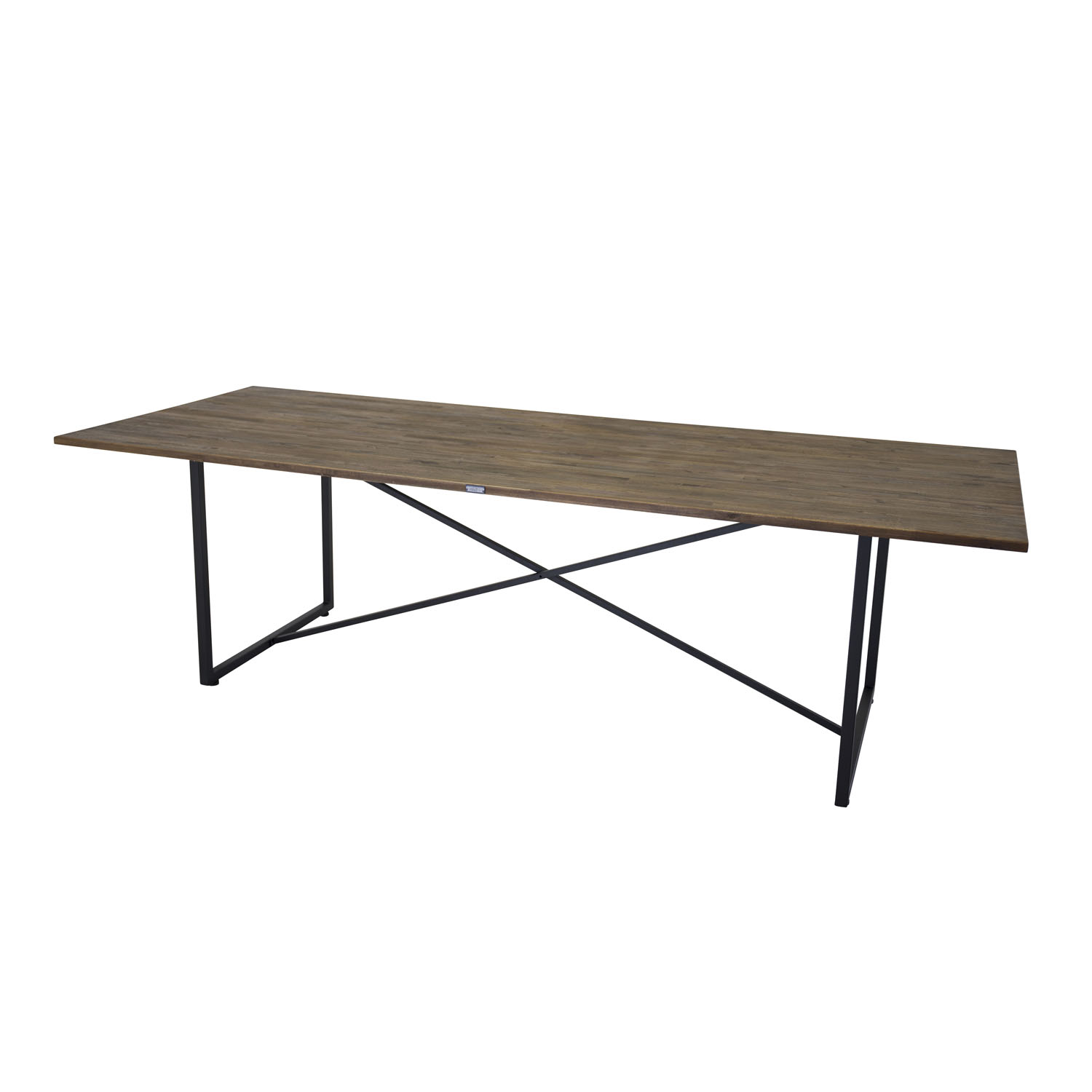 Natur Padang Brun Teaktræ Metal 250x100 Venture Design Spisebord - 7350107084872