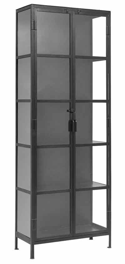 Sort Phoenix 214 Nordal Vitrineskab - 5708309139371