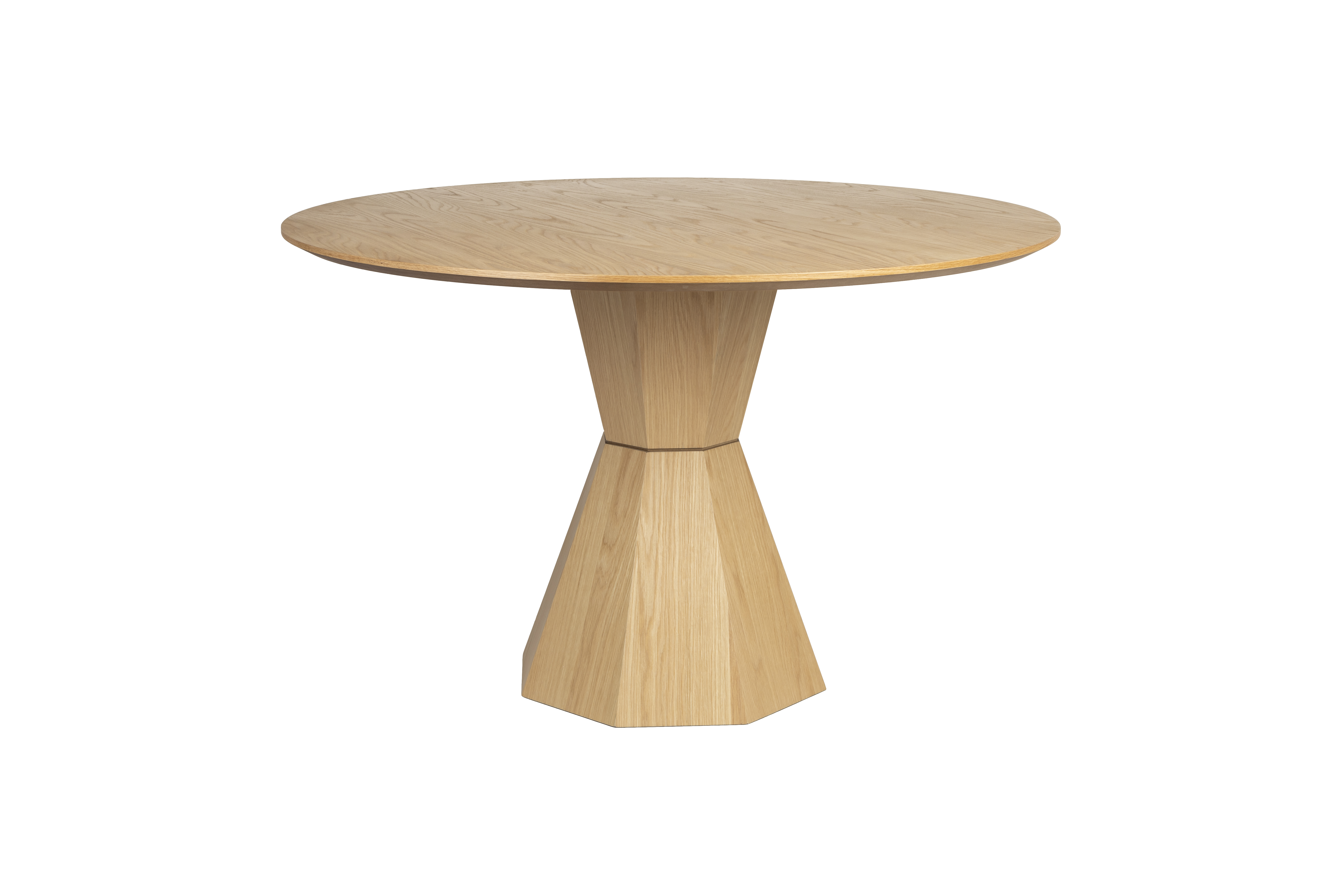 Beige Lotus Rund Natur Egetræsfinr Akacietræ Ø120 Zuiver Spisebord - 8718548075825