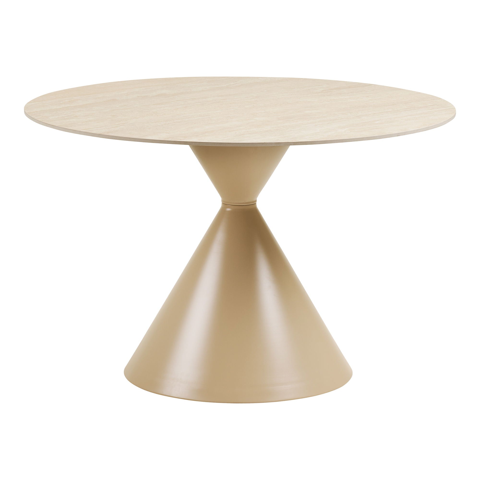 Sand Annecy Keramisk Bordplade Stål Travertin Ø120x76 Housenordic Spisebord - 5713917041039