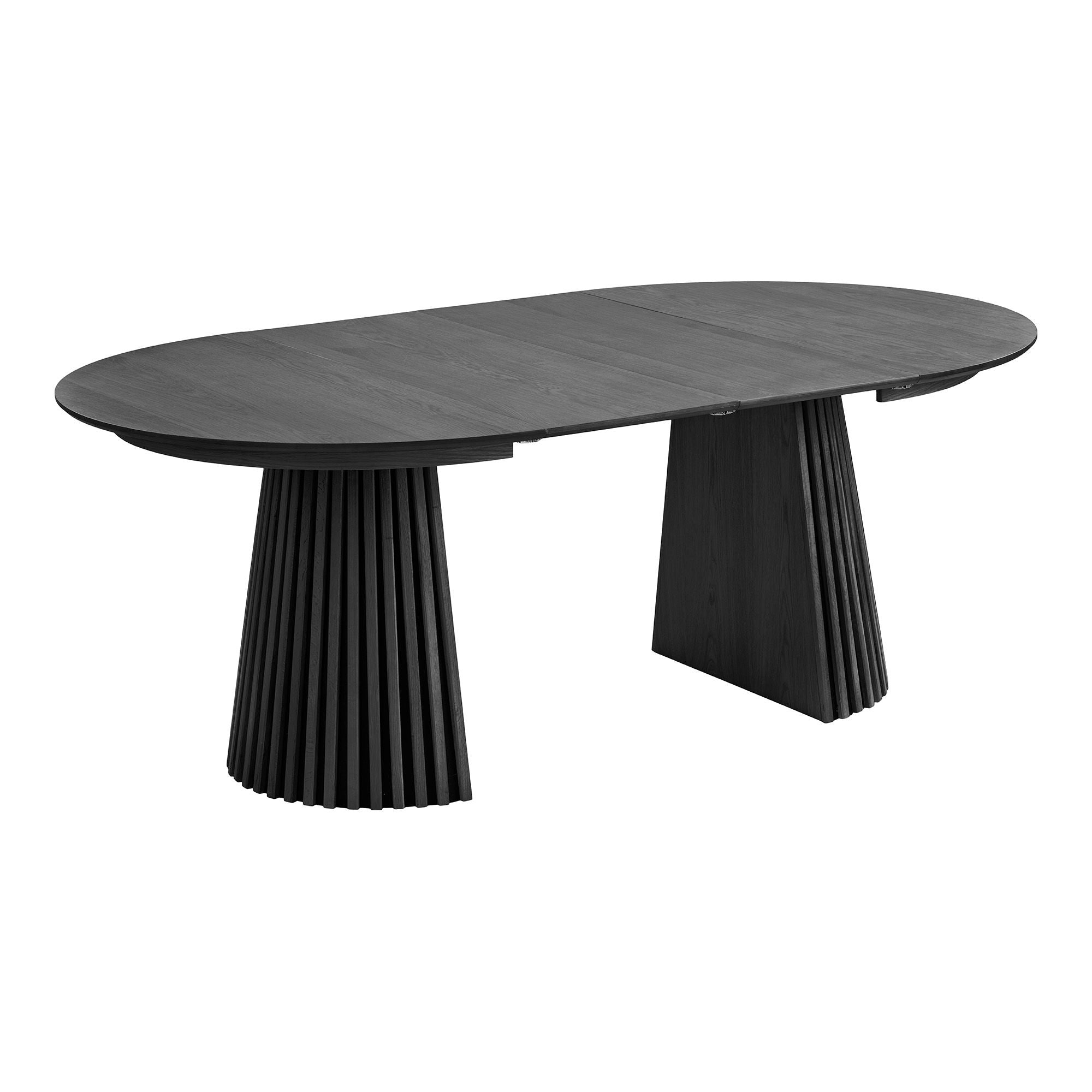 Sort Osaka Egefiner Inkl Tillægsplader Ø120x120 160 200x75 Housenordic Spisebord - 5713917035410