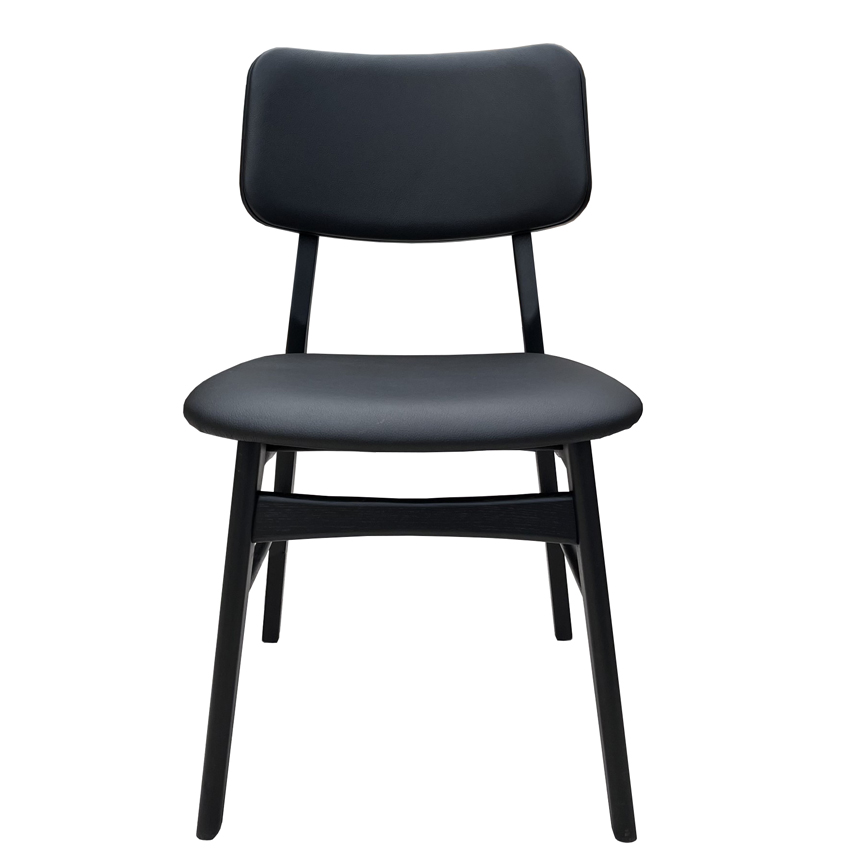 Sort Anna Læder Svane Design Spisestol