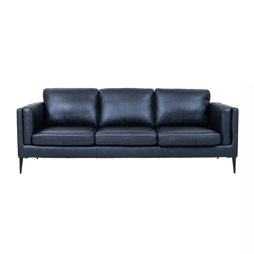 Sort Valencia 3pers LÆder Furnhouse Sofa