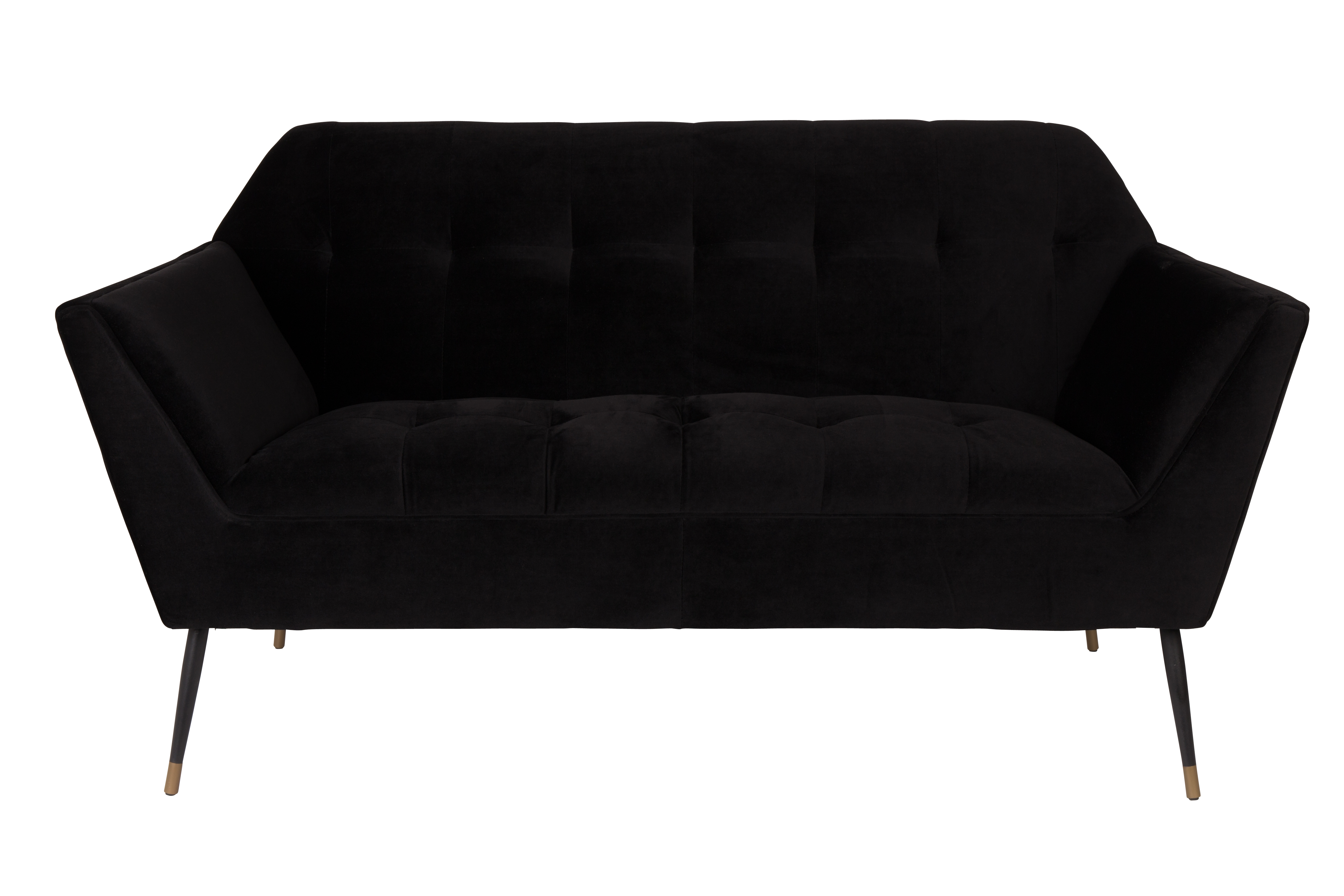 Sort Kate Pers Fløjl Stof Jern Dutchbone Sofa - 8718548036956