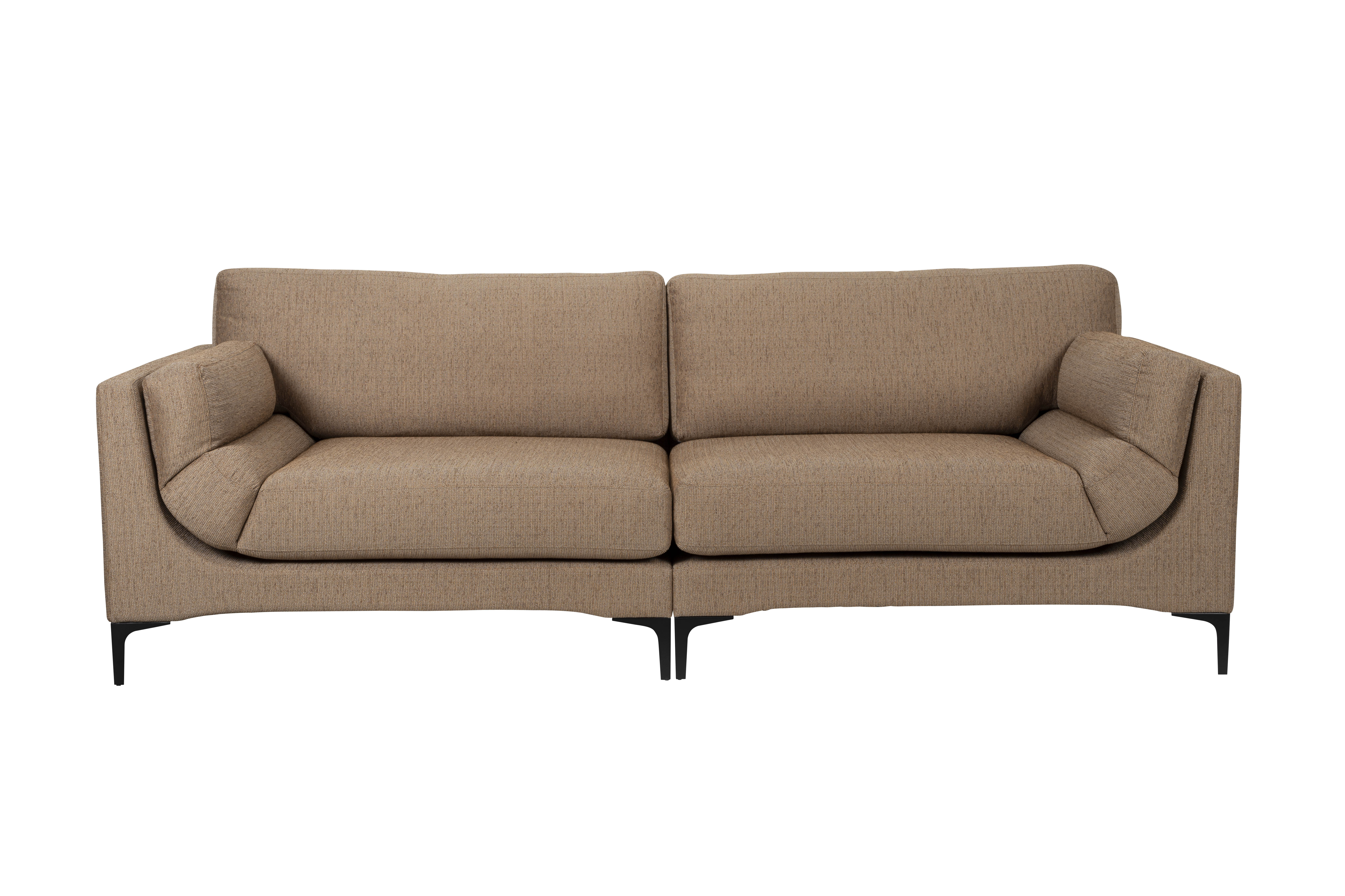 Brun Balkon Personers Caramel Polyester Stål Zuiver Sofa - 8718548068742