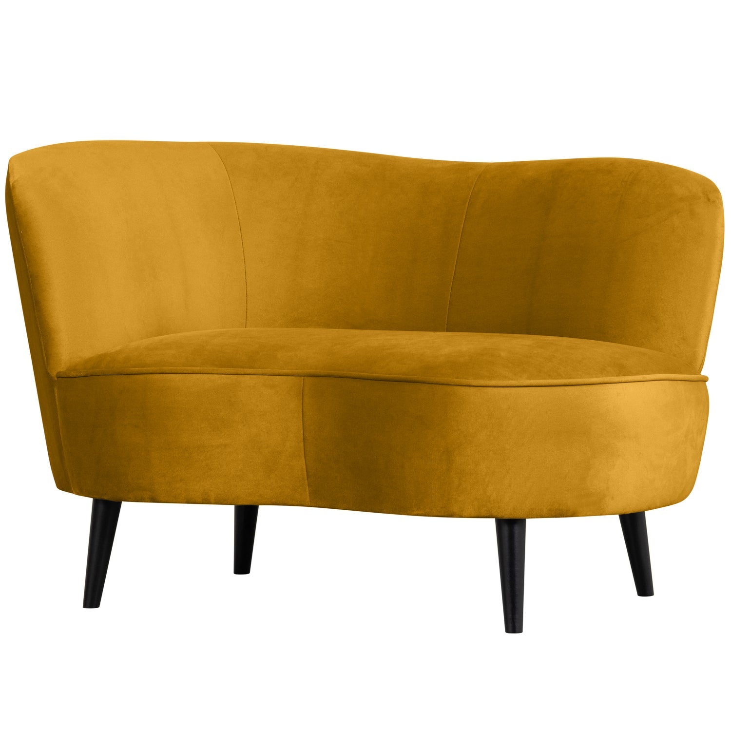 Sara Lounge Venstre Velour Ochre 71x112x81 Woood Lænestol - 8714713170203