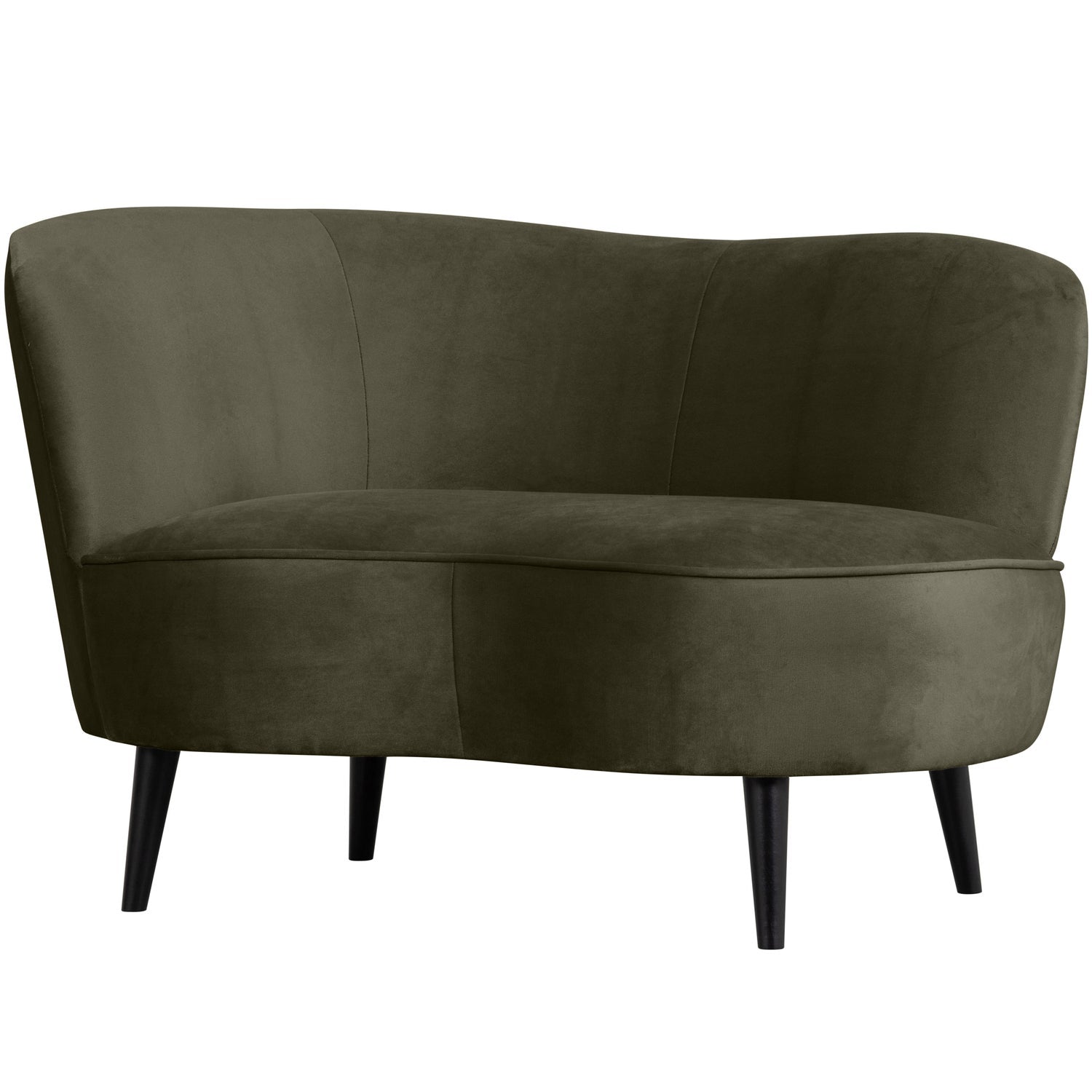 Grøn Sara Lounge Venstre Velour Warm Green 71x112x81 Woood Lænestol - 8714713170197