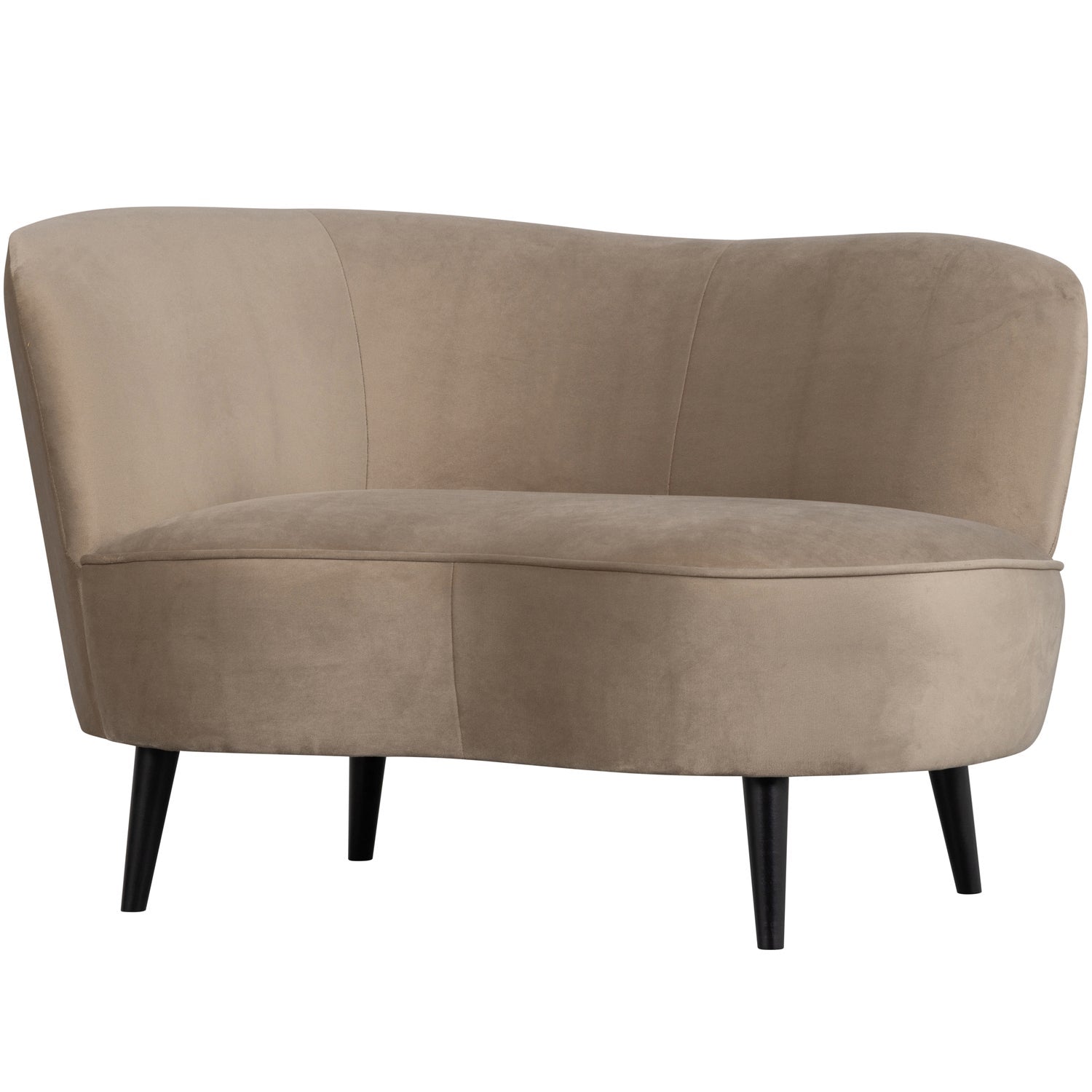 Sara Lounge Venstre Velour Khaki 71x112x81 Woood Lænestol - 8714713170227