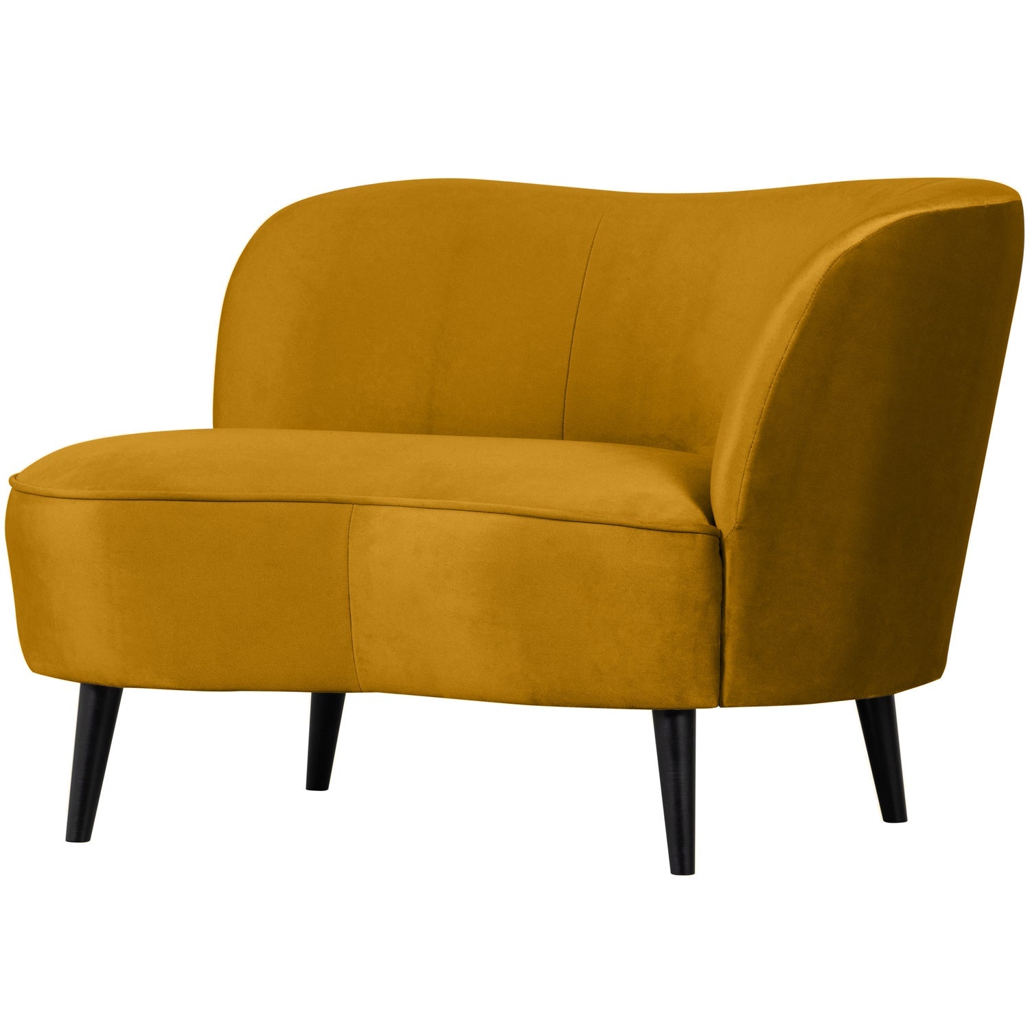 Sara Lounge Højre Velour Ochre 71x112x81 Woood Lænestol - 8714713170234
