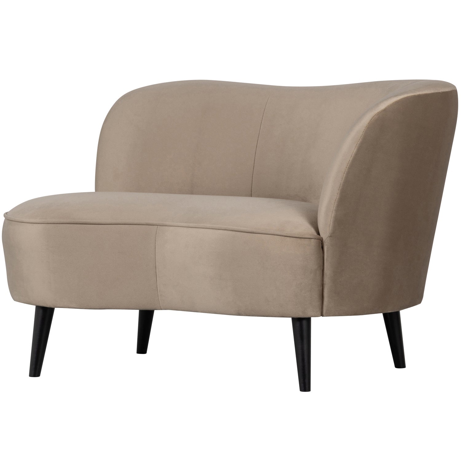 Sara Lounge Højre Velour Khaki 71x112x81 Woood Lænestol - 8714713170258