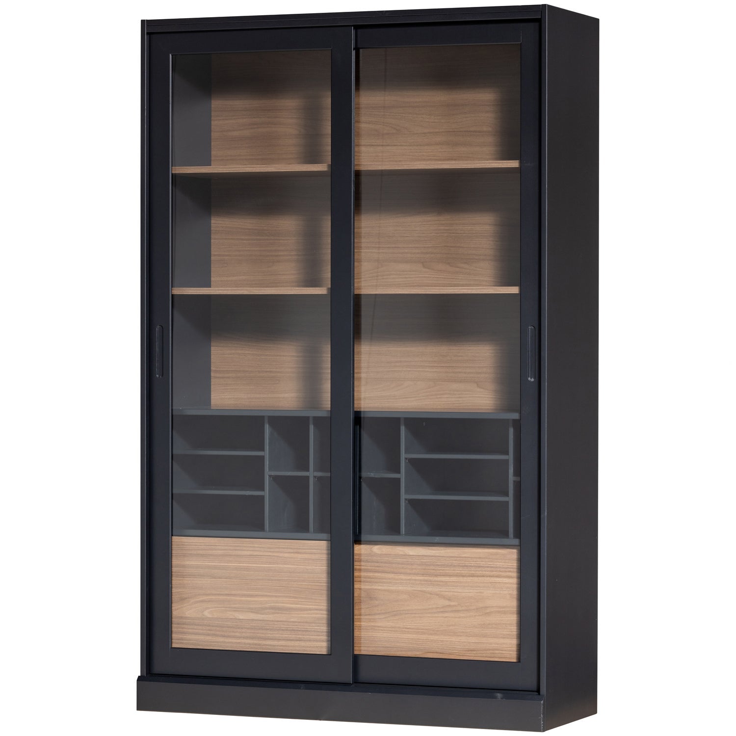 James Sort Valnød Fsc 200x125x47 Woood Vitrineskab - 8714713082803