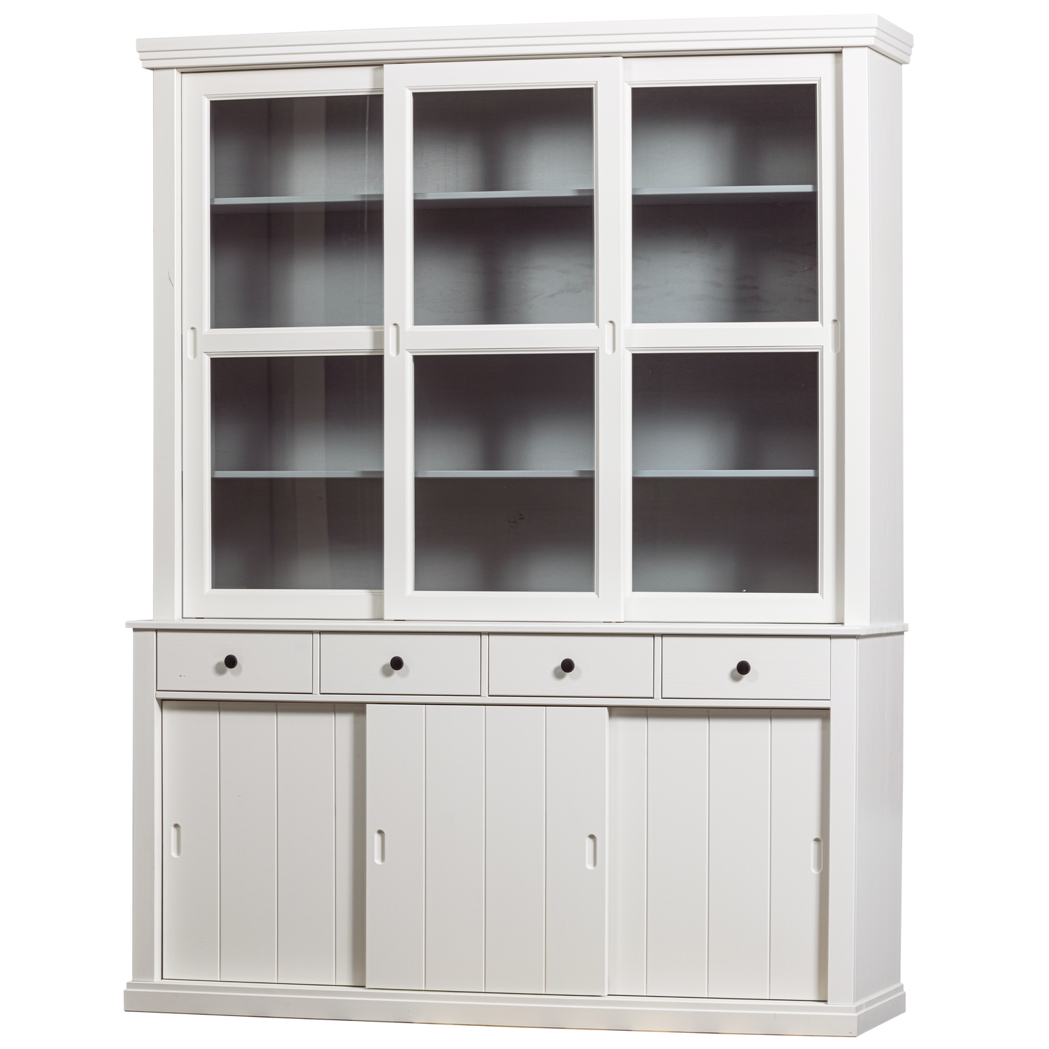 Hvid Lagos Stort Fsc 214x166x48 Woood Vitrineskab - 8714713033454