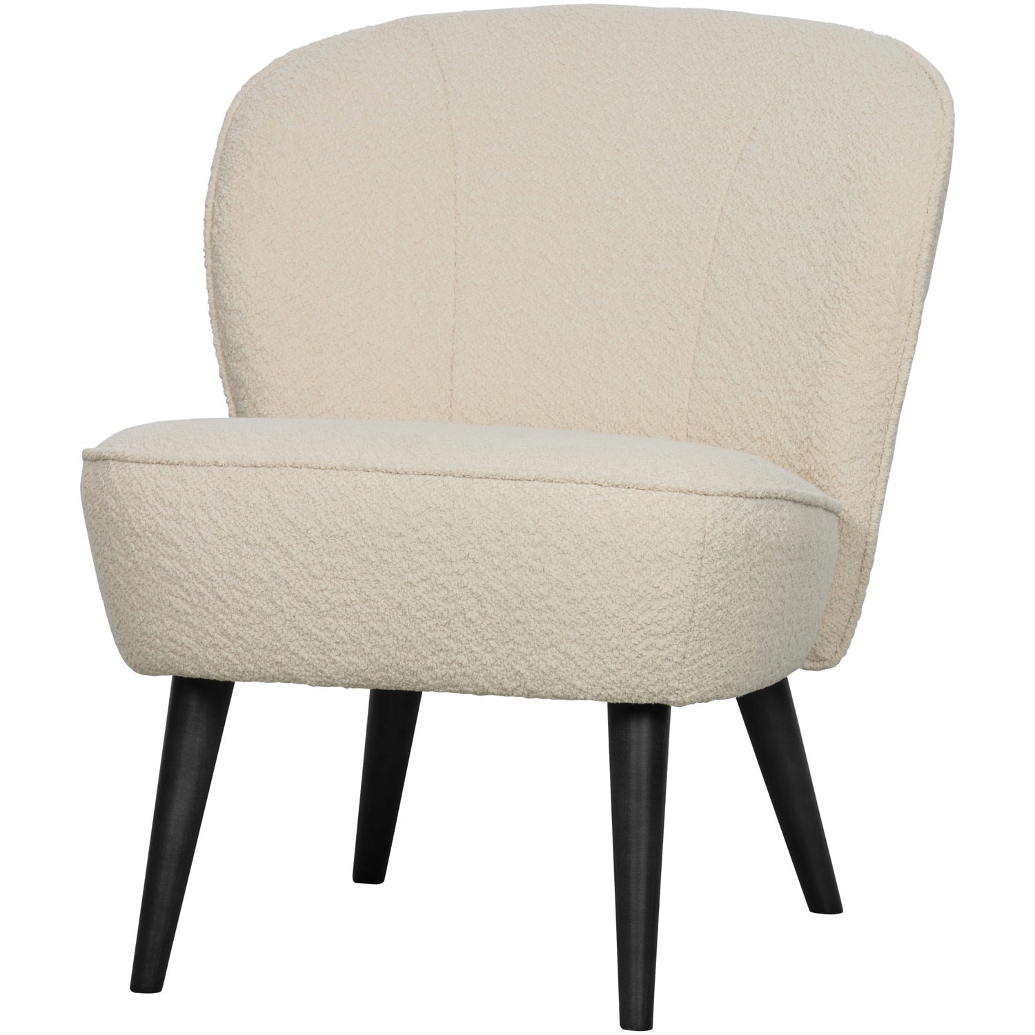 Sara Boucl Cream 71x59x70 Woood Lænestol - 8714713113187
