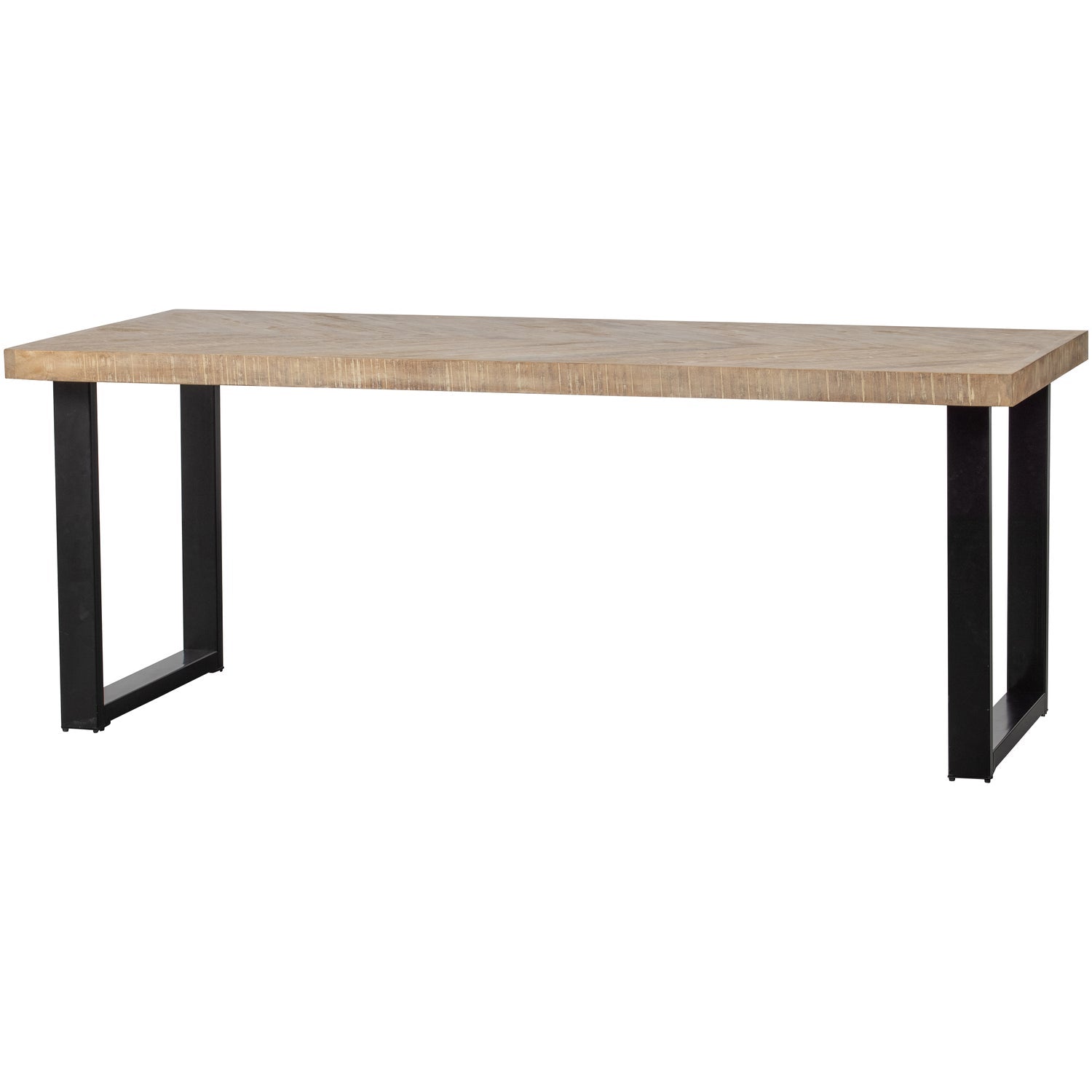 Tablo Mango Træ Fiskebenmønster Ben 200x90 75x200x90 Woood Spisebord - 8714713147588